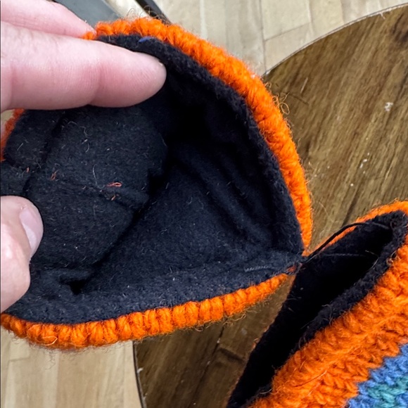 Colorful Hand Knit 100% Wool Fingerless Gloves Arm Warmers One Size - Picture 12 of 16